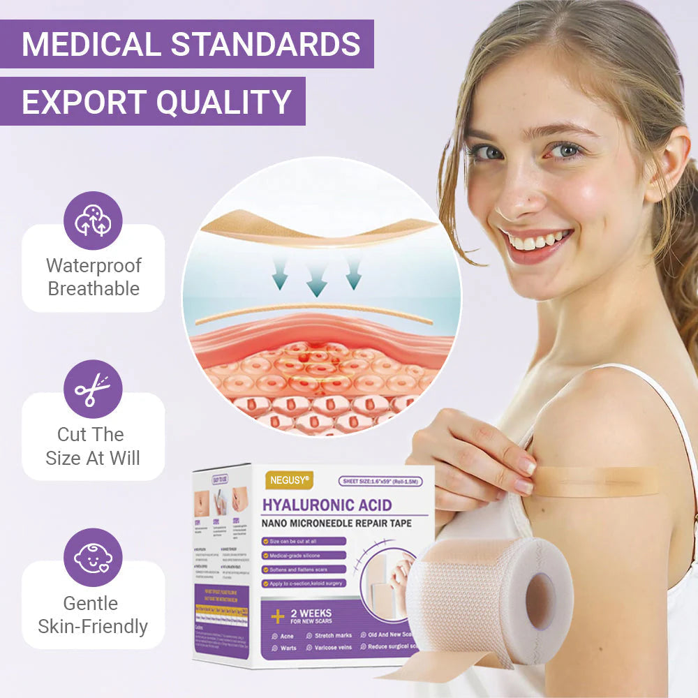 ✅Official Store |NEGUSY® Hyaluronic Acid Nano Microneedle Repair Tape🏉❤️